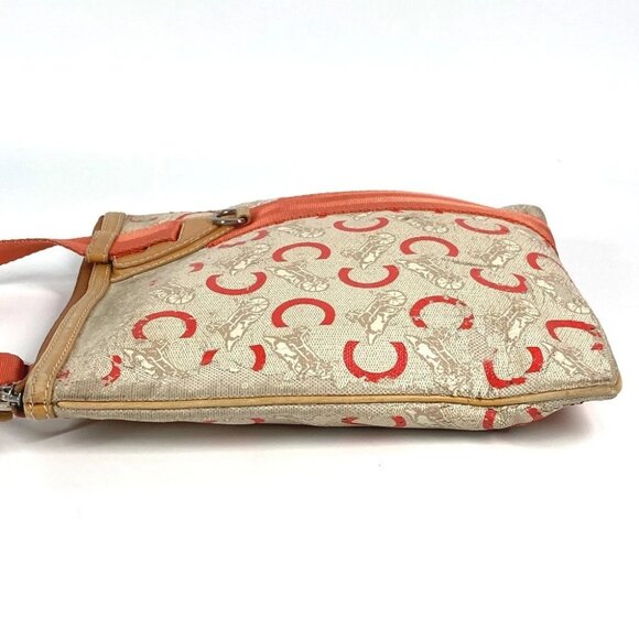 CELINE Logo Macadam Horse-drawn Carriage Bag Crossbody Pochette Shoulder Bag - Picture 8 of 14